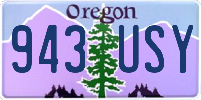 OR license plate 943USY