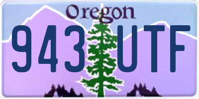 OR license plate 943UTF