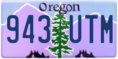 OR license plate 943UTM