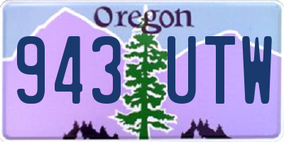 OR license plate 943UTW