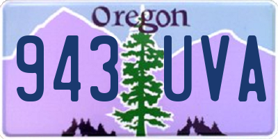 OR license plate 943UVA