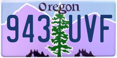 OR license plate 943UVF