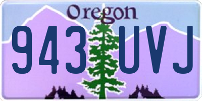 OR license plate 943UVJ