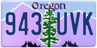 OR license plate 943UVK