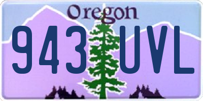 OR license plate 943UVL