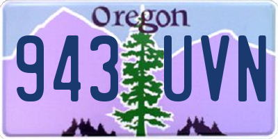 OR license plate 943UVN