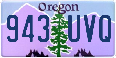 OR license plate 943UVQ