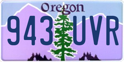 OR license plate 943UVR