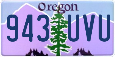 OR license plate 943UVU