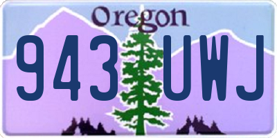 OR license plate 943UWJ