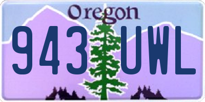 OR license plate 943UWL