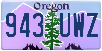 OR license plate 943UWZ