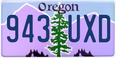 OR license plate 943UXD