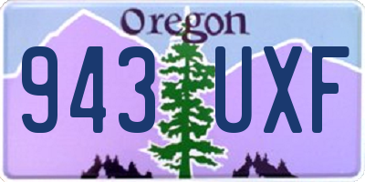 OR license plate 943UXF