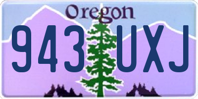 OR license plate 943UXJ