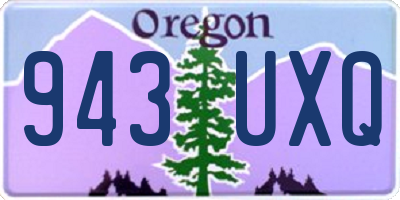 OR license plate 943UXQ