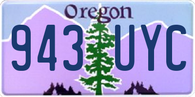 OR license plate 943UYC