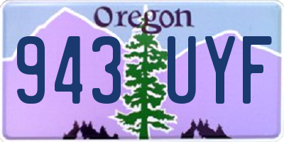 OR license plate 943UYF