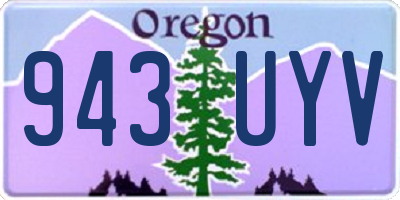 OR license plate 943UYV