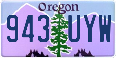 OR license plate 943UYW