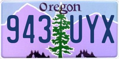 OR license plate 943UYX