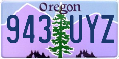 OR license plate 943UYZ