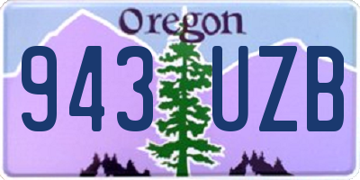OR license plate 943UZB