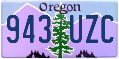 OR license plate 943UZC