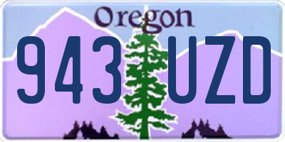 OR license plate 943UZD
