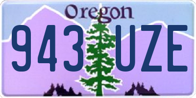OR license plate 943UZE