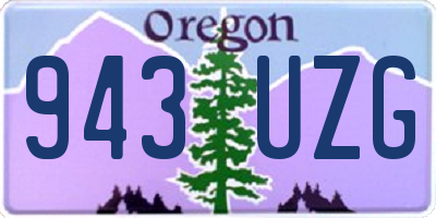 OR license plate 943UZG