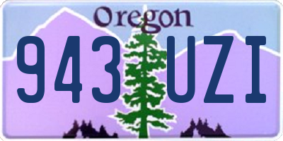 OR license plate 943UZI