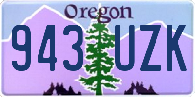 OR license plate 943UZK
