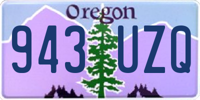 OR license plate 943UZQ
