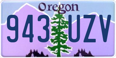 OR license plate 943UZV