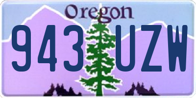 OR license plate 943UZW