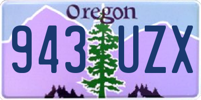 OR license plate 943UZX