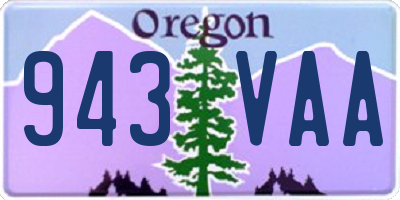 OR license plate 943VAA