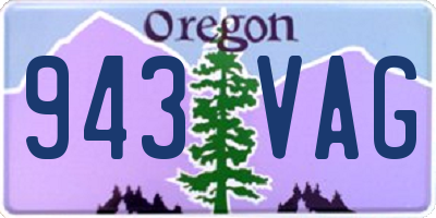 OR license plate 943VAG