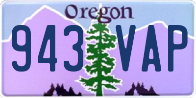 OR license plate 943VAP