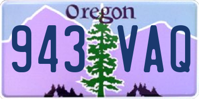 OR license plate 943VAQ