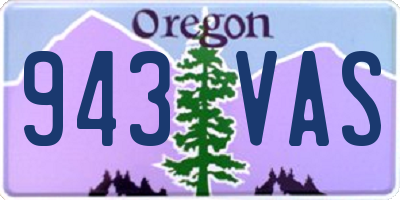 OR license plate 943VAS
