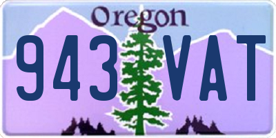 OR license plate 943VAT