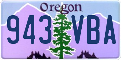 OR license plate 943VBA
