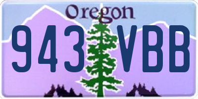 OR license plate 943VBB
