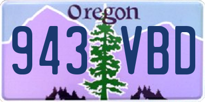 OR license plate 943VBD