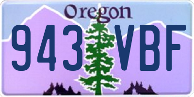 OR license plate 943VBF