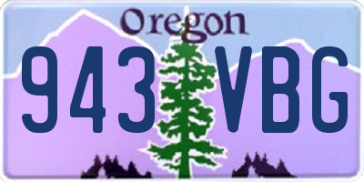 OR license plate 943VBG
