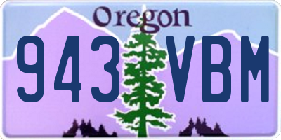 OR license plate 943VBM