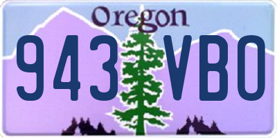 OR license plate 943VBO